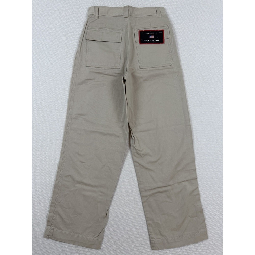 POLO JEANS CO. Ralph Lauren Pants Womens 14 Beige‎ Tan 26X27 Preppy Utility NWT